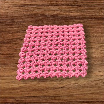 コースター 5枚セット クラフトバンド 編み 韓国 雑貨 おしゃれ かわいい 手作り ハンドメイド ナチュラル テーブルウェア 来客用 小物置き カフェ風 軽量 インテリアの画像