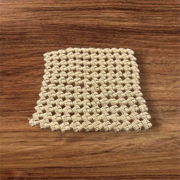 コースター 5枚セット クラフトバンド 編み 韓国 雑貨 おしゃれ かわいい 手作り ハンドメイド ナチュラル テーブルウェア 来客用 小物置き カフェ風 軽量 インテリアの画像