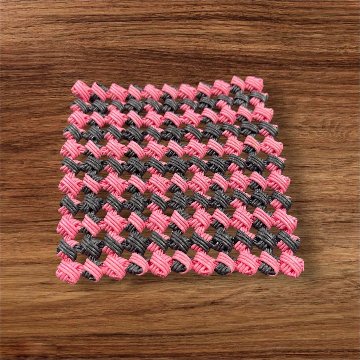 コースター 5枚セット クラフトバンド 編み 韓国 雑貨 おしゃれ かわいい 手作り ハンドメイド ナチュラル テーブルウェア 来客用 小物置き カフェ風 軽量 インテリアの画像