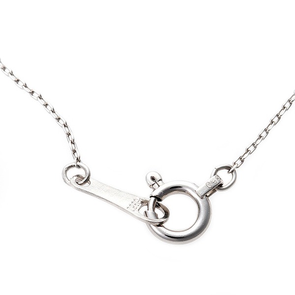 ダイヤモンド ネックレス 一粒 0.014ct プラチナ Pt900 鍵 キーモチーフ ペンダント 鑑別カード付きの画像