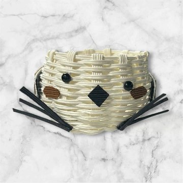 クラフトバンド シマエナガ 小物入れの画像
