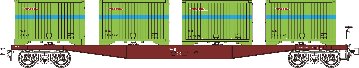 コキ5500（4個積）1両+C21有がいコンテナ4個付の画像