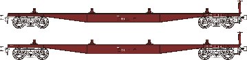 コキ5500（4個積）コンテナなし2両セットの画像