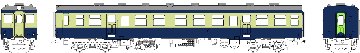 キハ25バス窓 (色：青、黄褐) 台車DT19、動力なしの画像