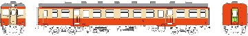 キハ25バス窓 (色：朱、クリーム) 台車DT19、動力なしの画像