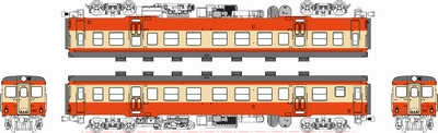 キハ20-200代(二段上昇窓)一般色、動力なしの画像