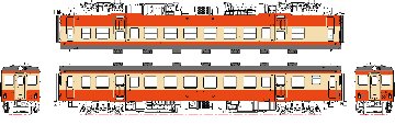 キハ52-100代・一般色、動力なしの画像