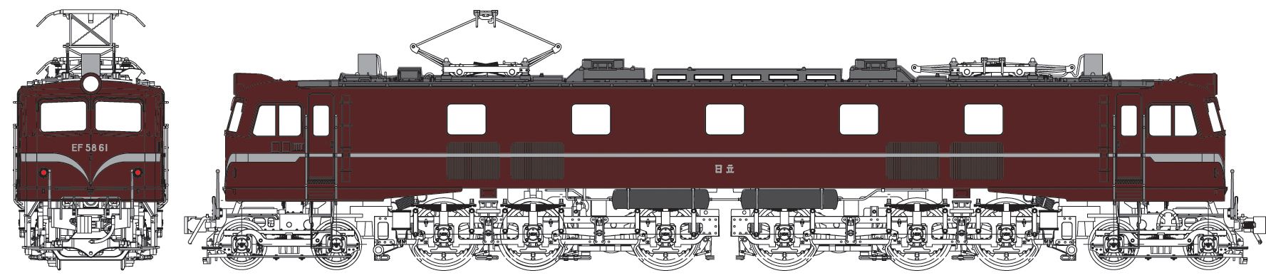 国鉄EF5861一般使用時「ため色」画像