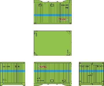 C21有がいコンテナ番号印刷済4個セットの画像