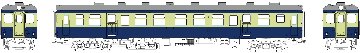 キハ20ﾊﾞｽ窓（色：青、黄褐）台車DT19、動力なしの画像