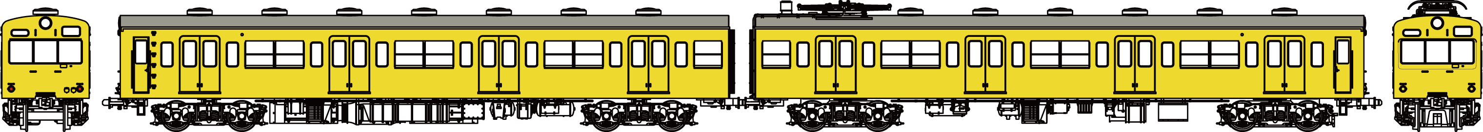 国鉄101系黄色5号基本2両セットD（南武支線）の画像