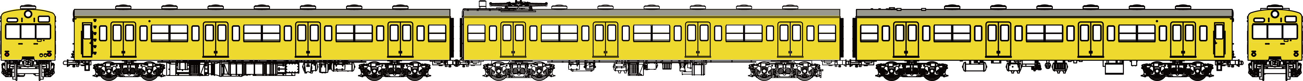 国鉄101系黄色5号基本3両セットE（鶴見線）画像