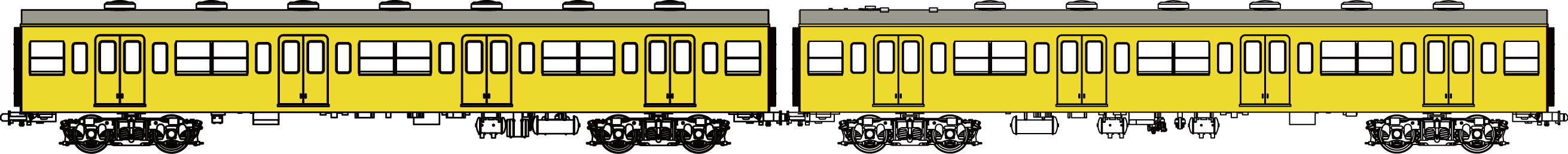 国鉄101系黄色5号増結セットGの画像