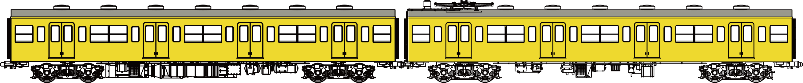 国鉄101系黄色5号増結セットHの画像