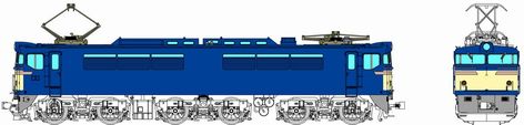 EF61、青15号＋正面警戒色クリーム1号の画像