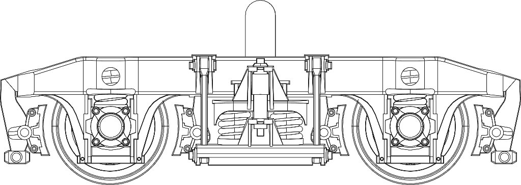 台車TR52（一両分・スポーク車輪）の画像