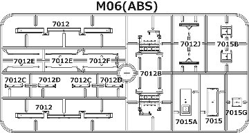 チキ5500用成型ランナーM06（成型色黄色）、材質ABSの画像