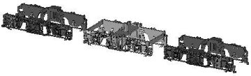 台車DT120A,121A（EF64用）1両分、車輪なしの画像