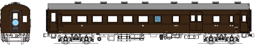 オハニ36（ぶどう1号・客車最後尾用列車名札付)の画像