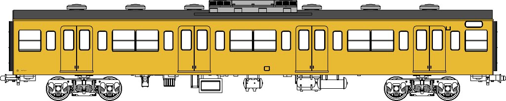 国鉄103系非ユニット窓・冷房車・黄色5号(サハ103)の画像