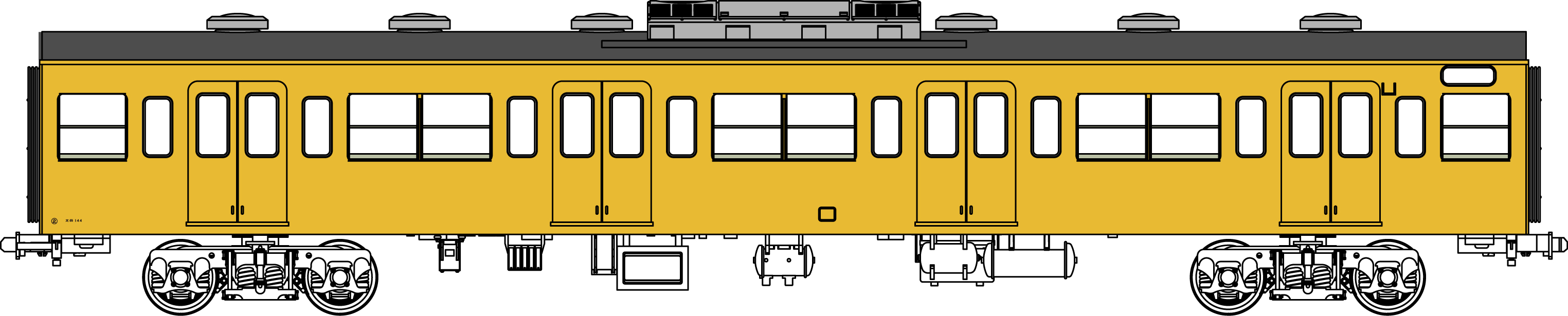 国鉄103系非ユニット窓・冷房車・黄色5号(サハ103)の画像