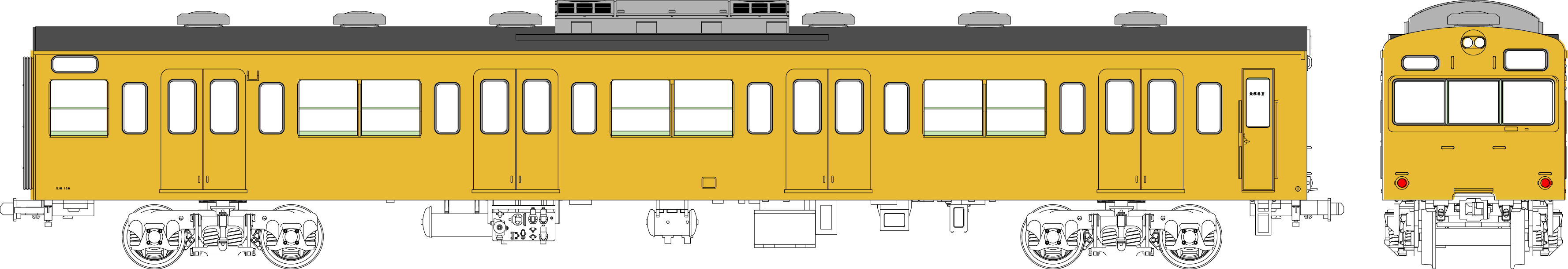 国鉄103系非ユニット窓・冷房車・黄色5号(クハ103)の画像