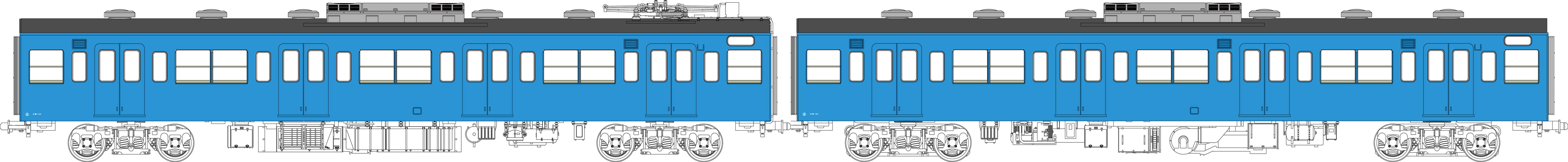 国鉄103系非ユニット窓・冷房車・青22号(モハ103+モハ102(M))の画像