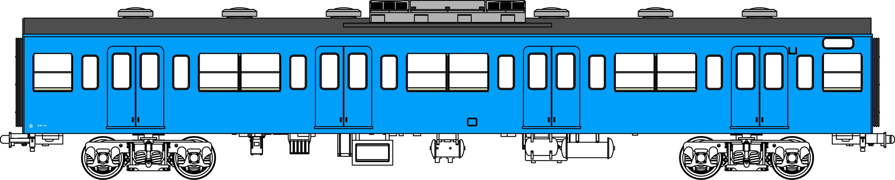 国鉄103系非ユニット窓・冷房車・青22号(サハ103)の画像