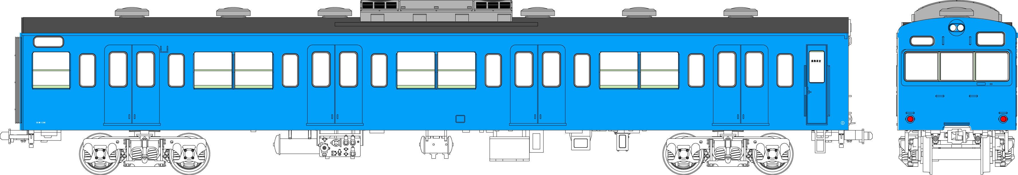 国鉄103系低運転台・非ユニット窓・冷房車・青22号(クハ103)の画像