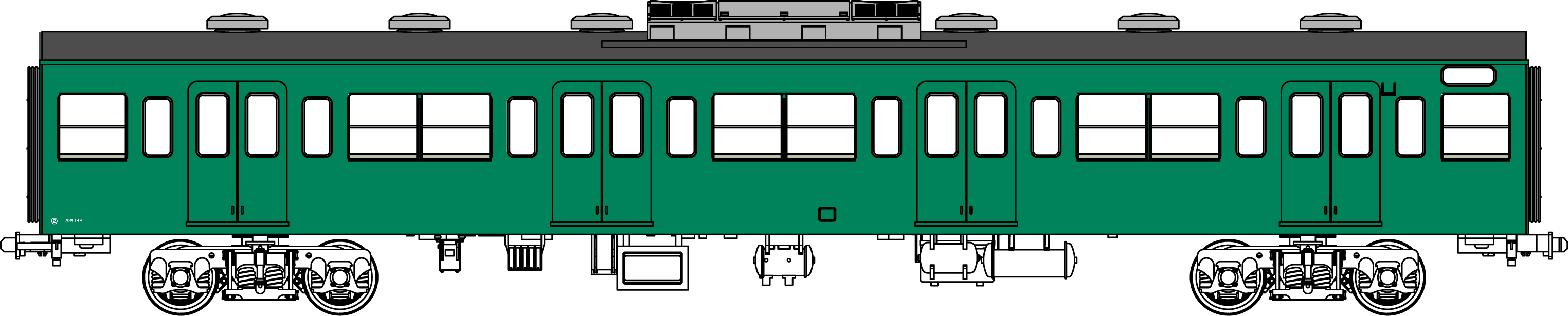 国鉄103系非ユニット窓・冷房車・青緑1号(サハ103)の画像