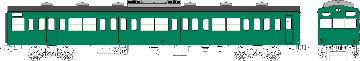 国鉄103系低運転台・非ユニット窓・冷房車・青緑1号(クハ103)の画像