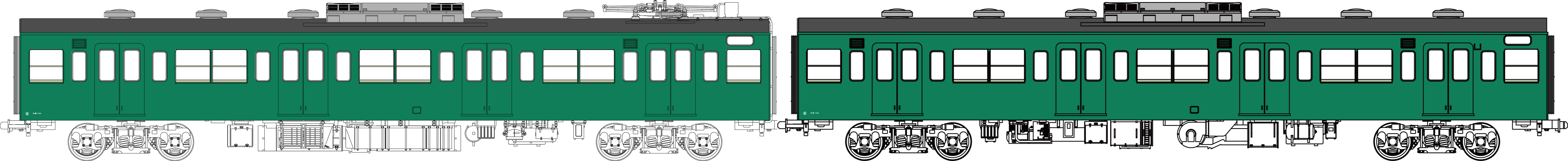 国鉄103系非ユニット窓・冷房車・青緑1号(モハ103+モハ102(T))の画像