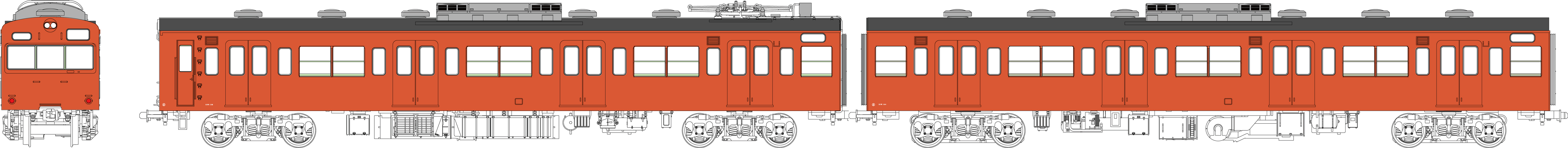 国鉄103系低運転台・非ユニット窓・冷房車・朱色1号(クモハ103+モハ102(M))の画像