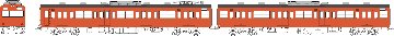 国鉄103系低運転台・非ユニット窓・冷房車・朱色1号(クモハ103+モハ102(M))の画像