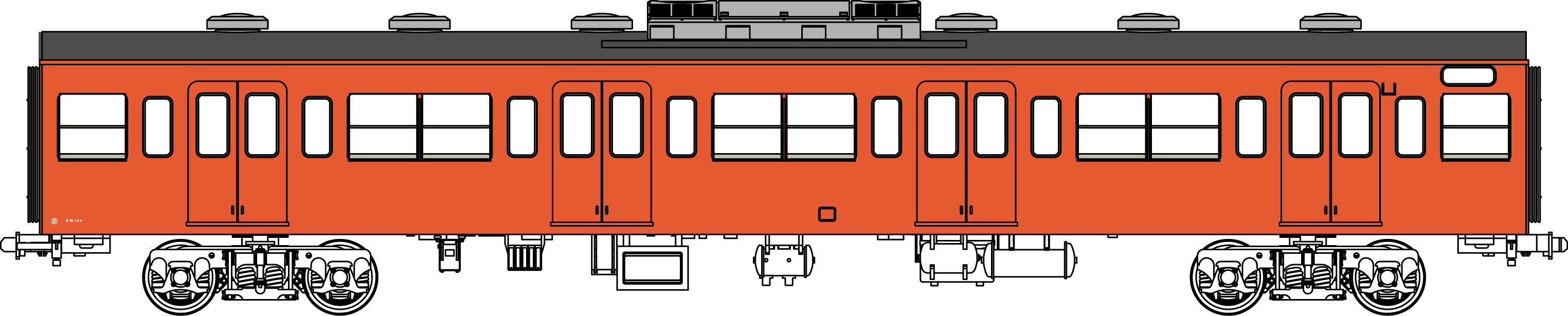 国鉄103系非ユニット窓・冷房車・朱色1号(サハ103)の画像