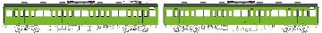 国鉄103系非ユニット窓・冷房車・黄緑6号(モハ103+モハ102(M))の画像