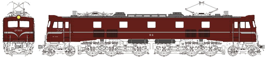 国鉄EF5861（一般使用時・深紅色)塗装済完成品の画像