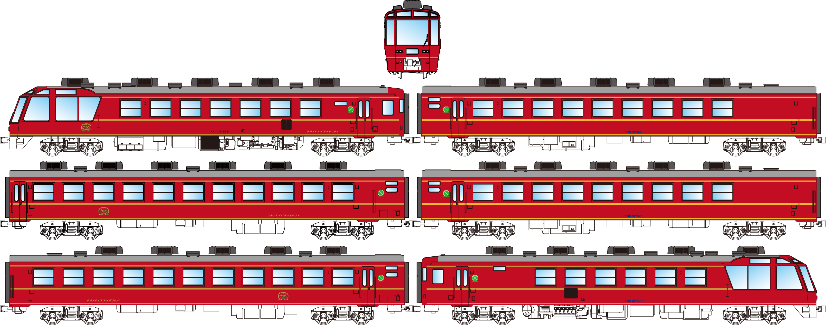 「国鉄お座敷列車オリエントサルーン6両セット 」の画像
