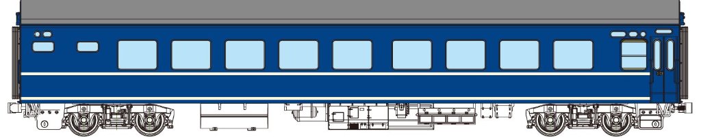 ナハネ20（外開非常口、2本帯）の画像