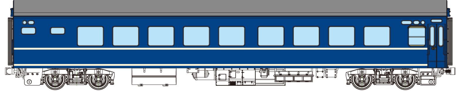ナハネ20（外開非常口、2本帯）の画像