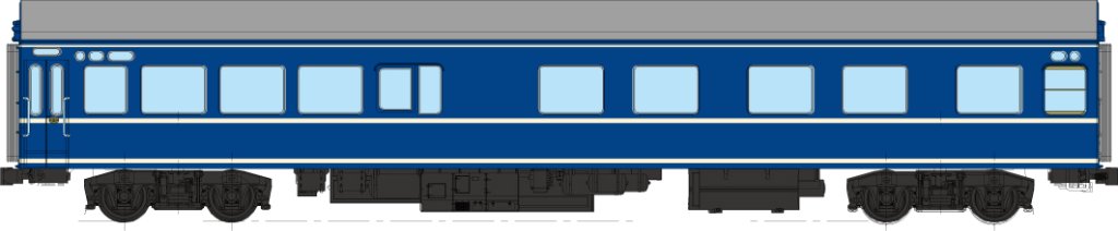 1・80 オリジナル鉄道模型および関連商品/国鉄20系（床下・黒色)(殿様あさかぜ）｜トラムウェイ