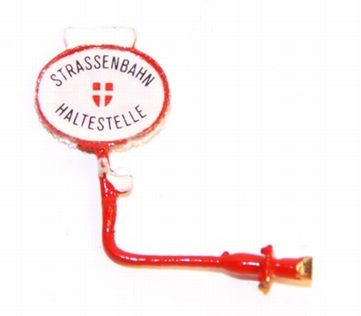 Strassenbahnhaltestelle, Wandmontage, Rot　完成品の画像