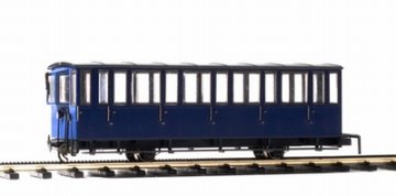 Zahnradbahnwagen, blau geschlossenの画像