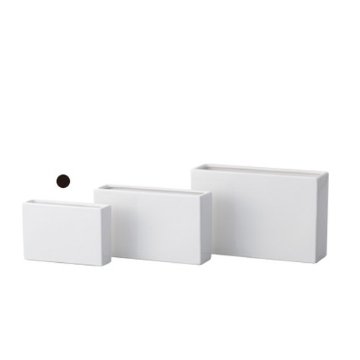 simple vase rectangle_15L4W10H (シンプル ベース レクタングル)【WHITE】の画像