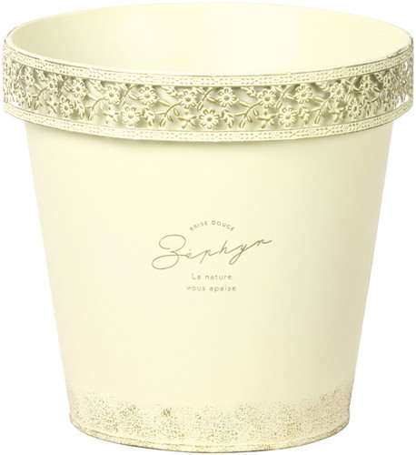 L付ガーデンブリキダ鉢5号用ホワイトの画像