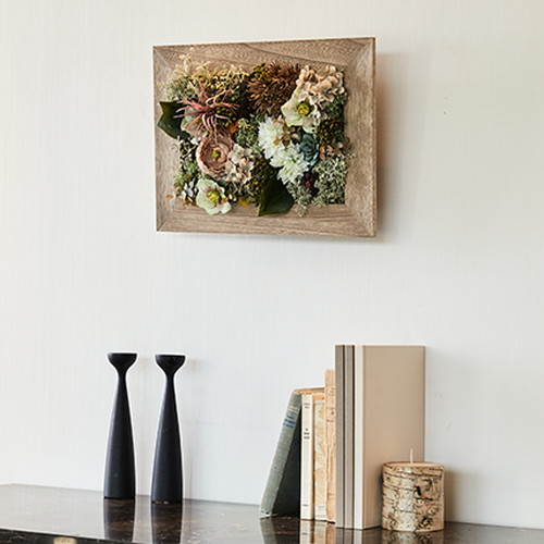 Shabby wood frame_30□6.5H (シャビー ウッド フレーム)【NATURAL BROWN】の画像