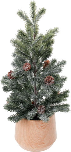 38cmスノーパインリーフポットの画像