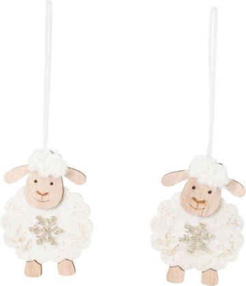 フェルトシープオーナメント2Pの画像