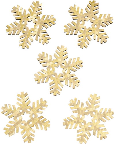 ウッドホイールスノーモチーフ5Pの画像