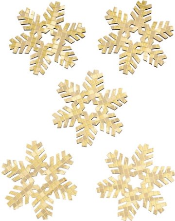 ウッドホイールスノーモチーフ5Pの画像